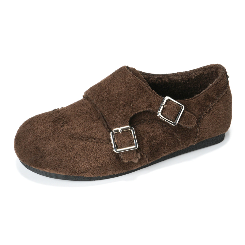 Loafers s debelim potplatom, gornji dio od svile, gumena potplata, okrugli nos, niski pet 1–3 cm