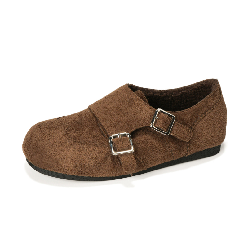 Loafers s debelim potplatom, gornji dio od svile, gumena potplata, okrugli nos, niski pet 1–3 cm