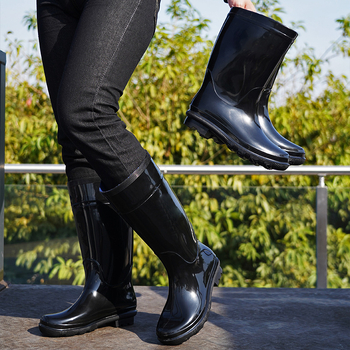 Férfiaknak készült ipari-bányászati magas szárú esőcsizmák, vízállóak, csúszásmentesek, kopásálló PVC felsőréteg