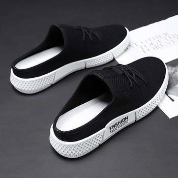 Muške slip-on tenisice s mrežastim gornjim dijelom, prozračne, bez pete, gumeni potplat, sportski stil (Zatvaranje: slip-on; Gornji dio: mreža; Potplat: guma)