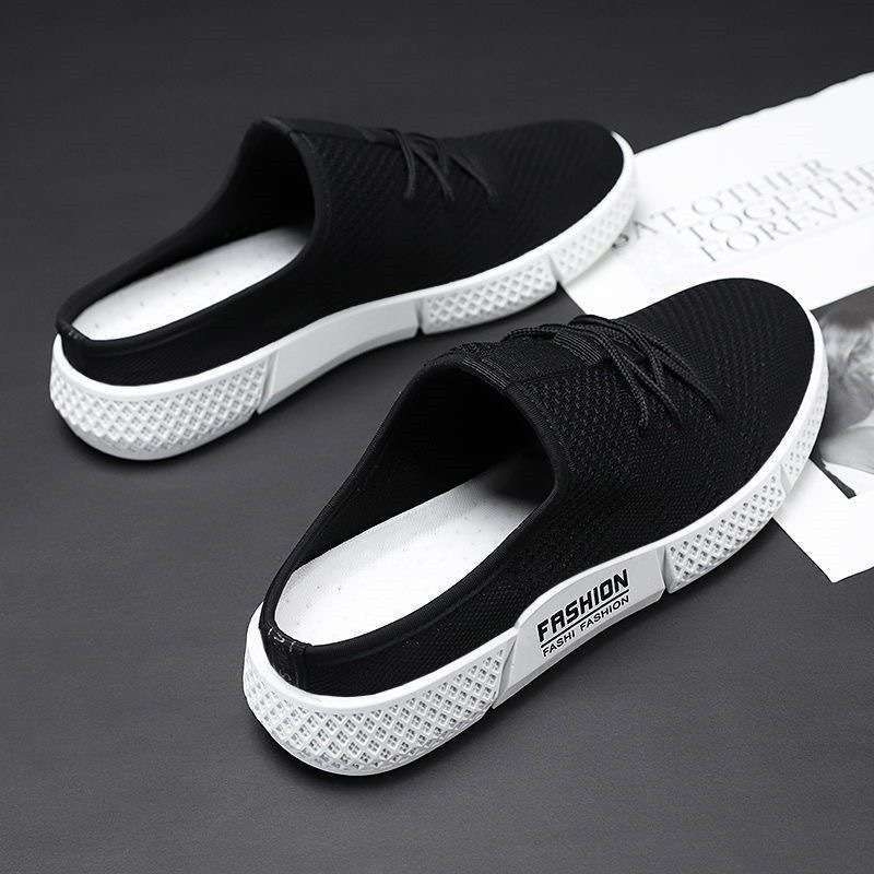 Muške slip-on tenisice s mrežastim gornjim dijelom, prozračne, bez pete, gumeni potplat, sportski stil (Zatvaranje: slip-on; Gornji dio: mreža; Potplat: guma)