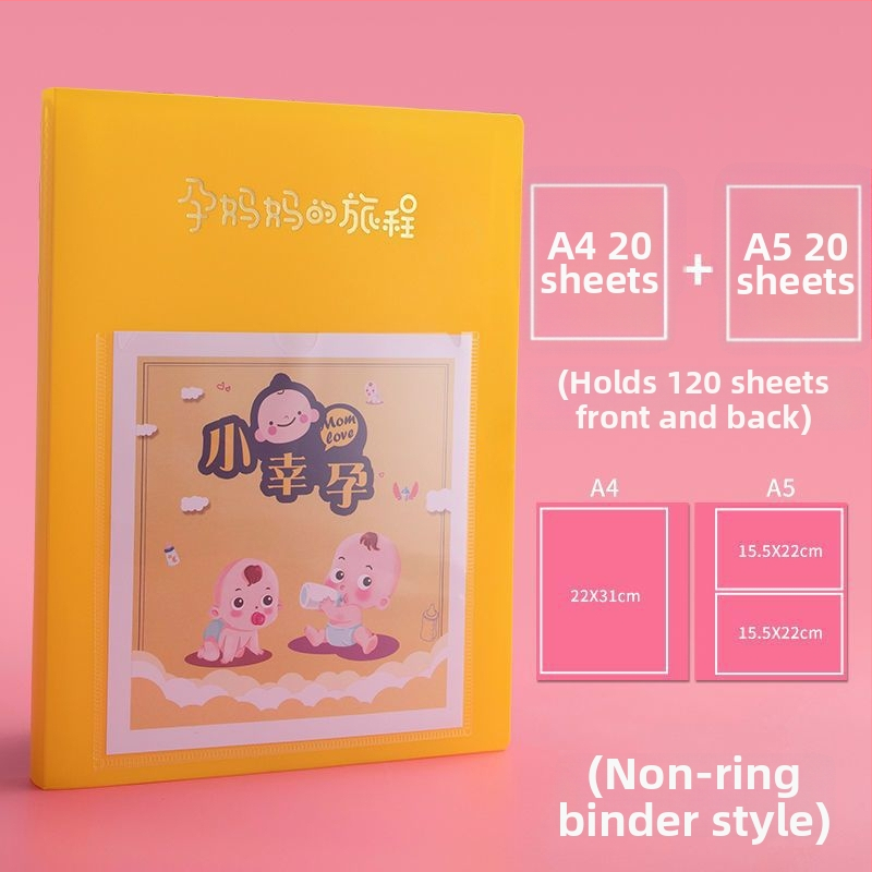 Tehotenské vyšetrenia záznamová kniha, plastová dátová kniha, 20 strán, tlačené logo, možnosť prispôsobenia