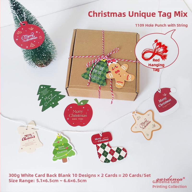 Vianočná blahoželacia karta — Gardenia Card Collection; prelakovaný papier, štvorfarebná tlač, jednoduchý a moderný štýl