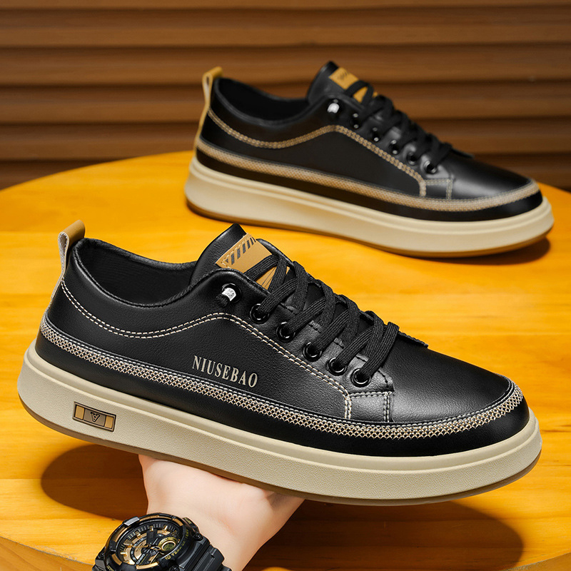 Muške slip-on tenisice – okrugli vrh, gornji dio od umjetne kože, EVA uložak, PVC đon