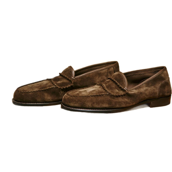 Ženske mokasine od suedea s okruglim vrhom, Vintage stil, niski potplat, gumena potplata, za jesen i zimu