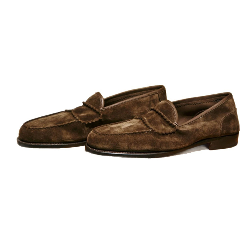 Ženske mokasine od suedea s okruglim vrhom, Vintage stil, niski potplat, gumena potplata, za jesen i zimu