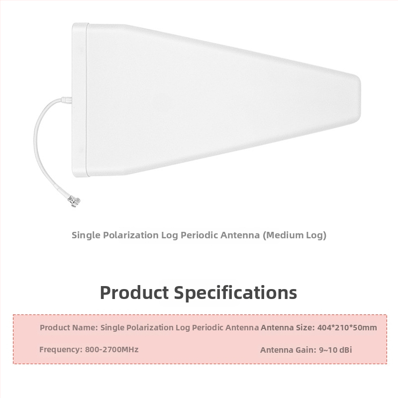 Log–periodična antena, 10 dBi zisk, 698–4000 MHz, vanjska, ayissmoye XDS