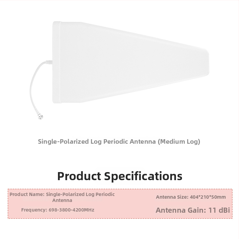 Log–periodična antena, 10 dBi zisk, 698–4000 MHz, vanjska, ayissmoye XDS
