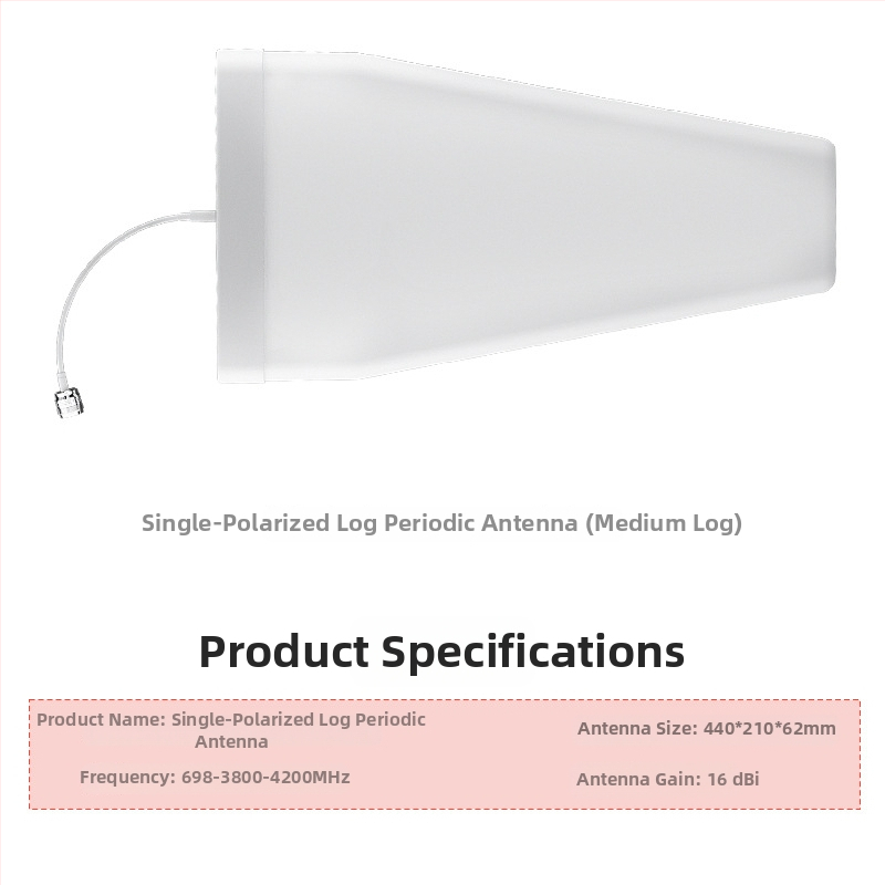 Log–periodična antena, 10 dBi zisk, 698–4000 MHz, vanjska, ayissmoye XDS