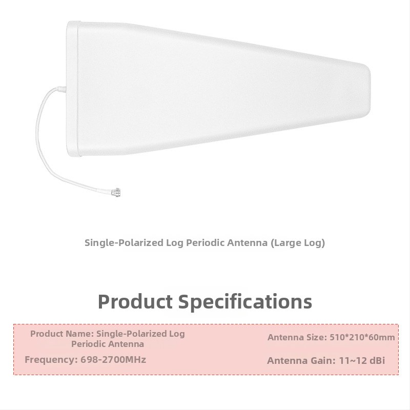 Log–periodična antena, 10 dBi zisk, 698–4000 MHz, vanjska, ayissmoye XDS
