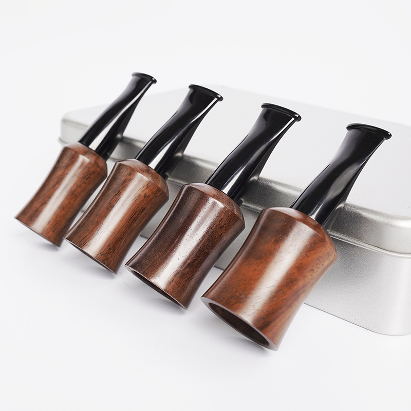 Φορητή ξύλινη βάση φίλτρου για πούρα από Rosewood και Ebony, με δυνατότητα προσαρμογής