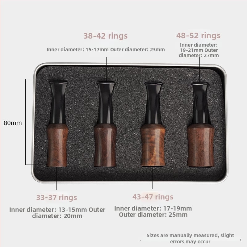 Φορητή ξύλινη βάση φίλτρου για πούρα από Rosewood και Ebony, με δυνατότητα προσαρμογής