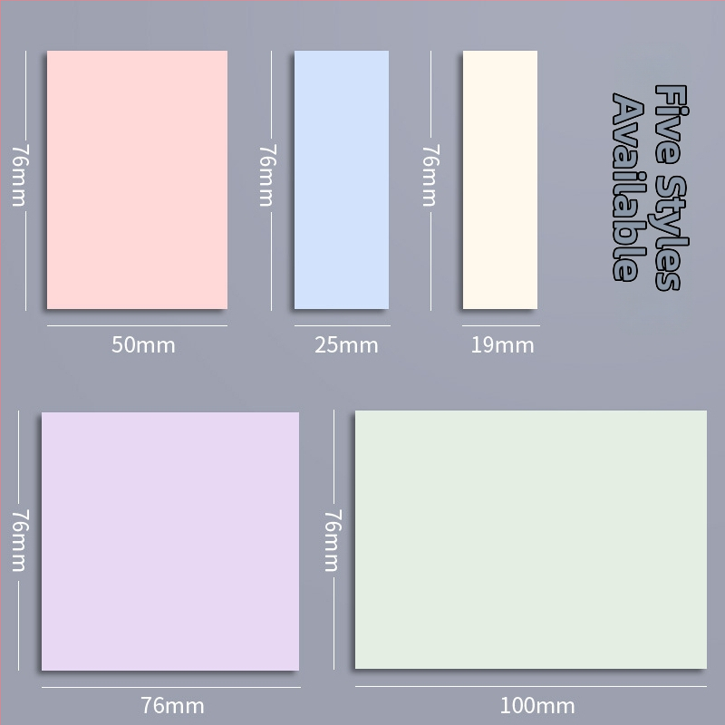 Lepiace poznámky s dlhými indexovými pásikami – 100 listov, hrubý papier, 0.044 kg, základné balenie, Chuangyi