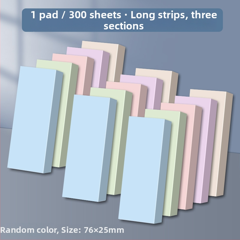 Lepiace poznámky s dlhými indexovými pásikami – 100 listov, hrubý papier, 0.044 kg, základné balenie, Chuangyi