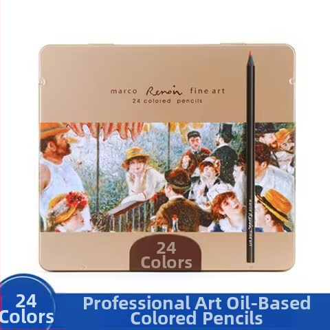 Marco Sada farebných ceruziek — vodou riediteľné i olejové, drevené telo, tvrdosť B, na písanie a maľovanie