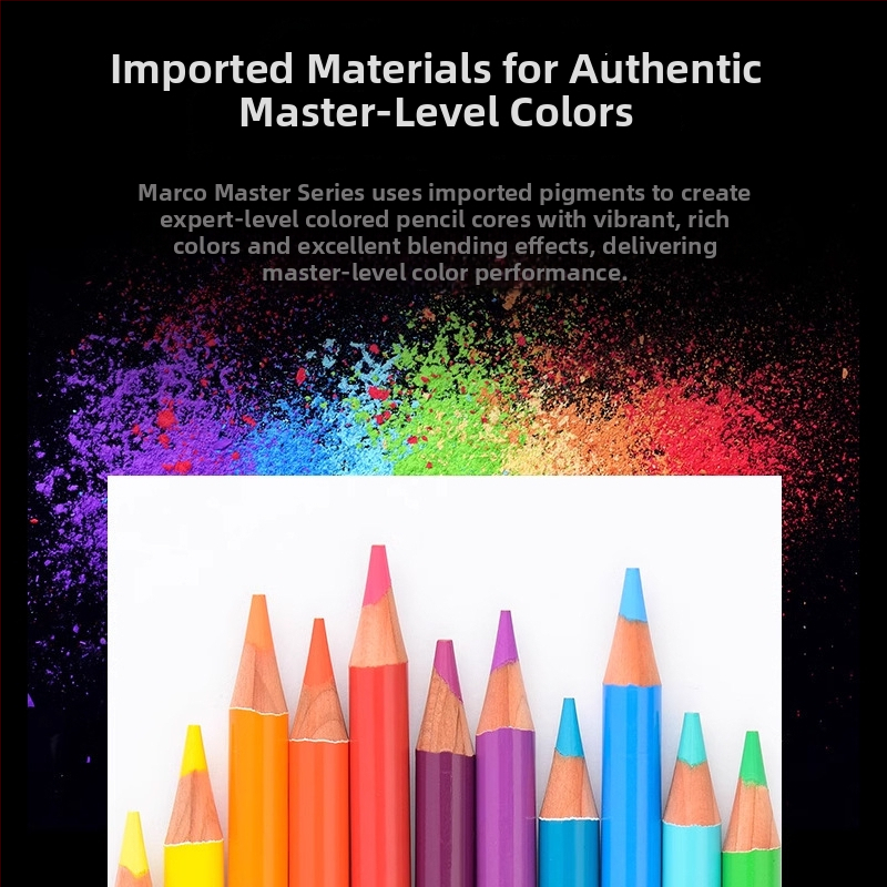 Marco Sada farebných ceruziek — vodou riediteľné i olejové, drevené telo, tvrdosť B, na písanie a maľovanie