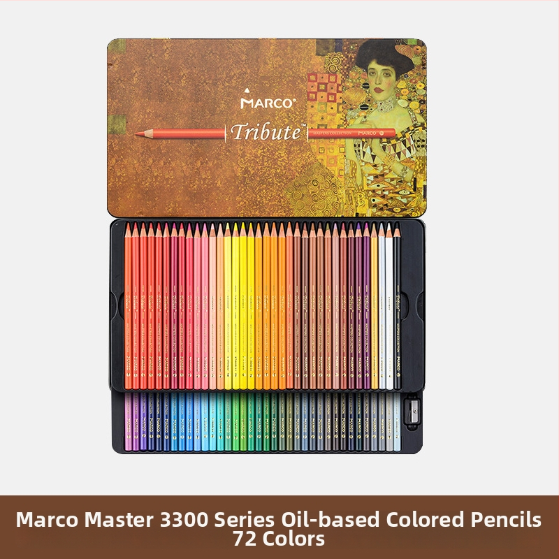 Marco Sada farebných ceruziek — vodou riediteľné i olejové, drevené telo, tvrdosť B, na písanie a maľovanie