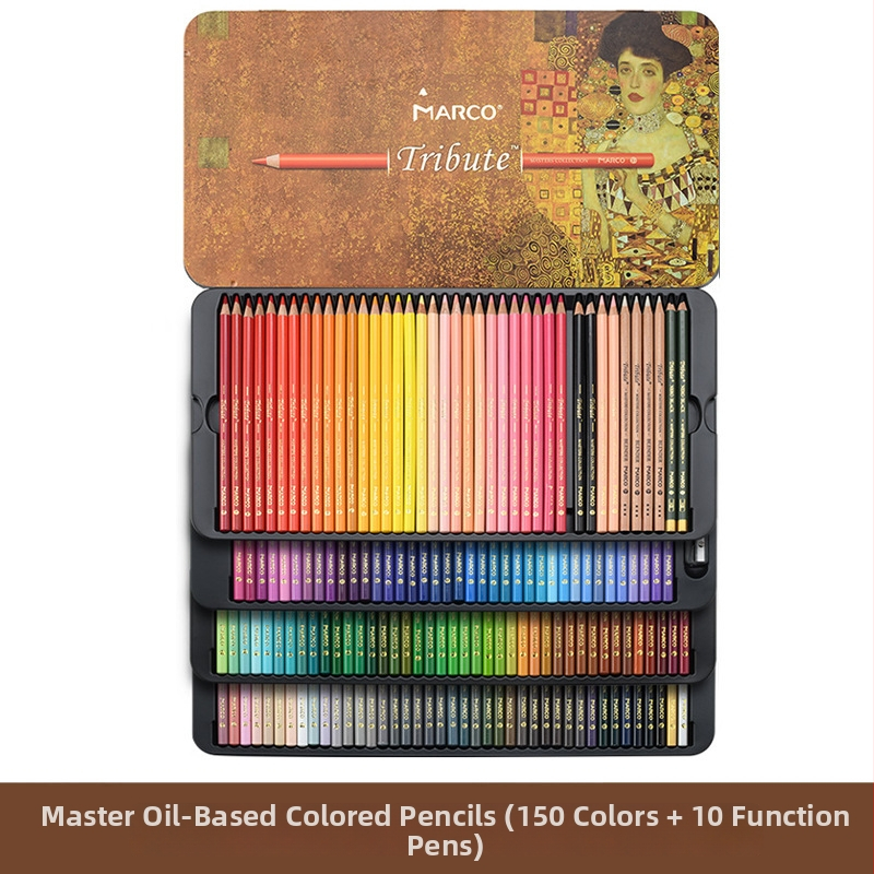 Marco Sada farebných ceruziek — vodou riediteľné i olejové, drevené telo, tvrdosť B, na písanie a maľovanie