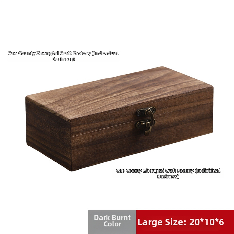 Obdĺžniková paulownia drevená úložná krabička s výklopným vrchnákom, vintage štýlu darčeková krabička, Model 23-1, Gravírovanie, Logo možné pridať, Balenie