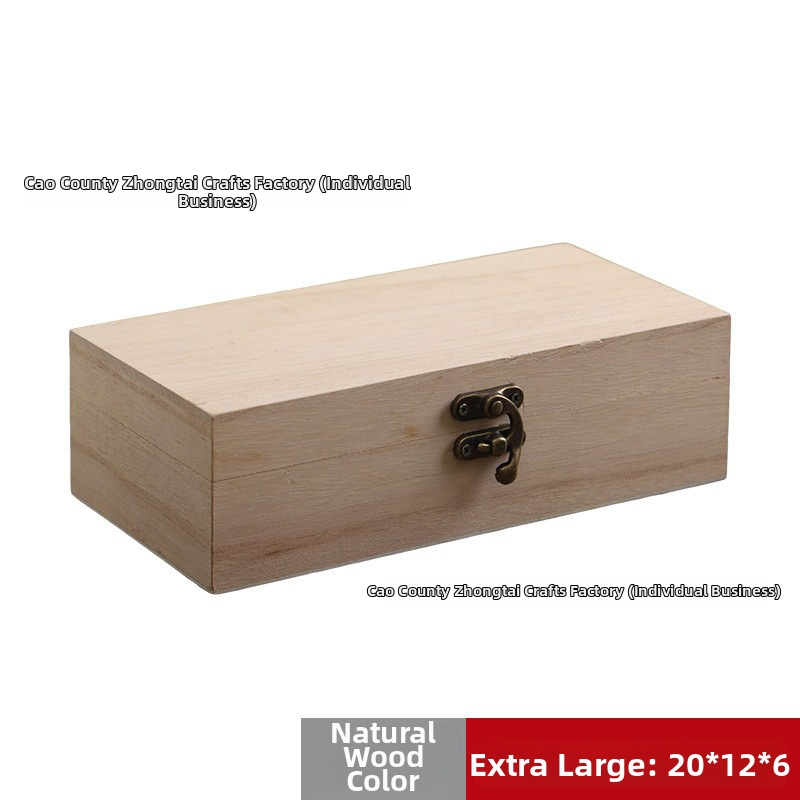 Obdĺžniková paulownia drevená úložná krabička s výklopným vrchnákom, vintage štýlu darčeková krabička, Model 23-1, Gravírovanie, Logo možné pridať, Balenie
