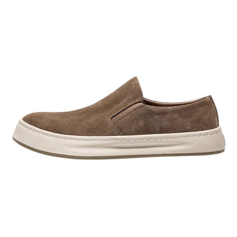 Muške Slip-On mokasice, prozračne gornje od mikrovlaknaste kože, gumeni potplat, oštar vrh, vulkanizirana konstrukcija, zima 2024