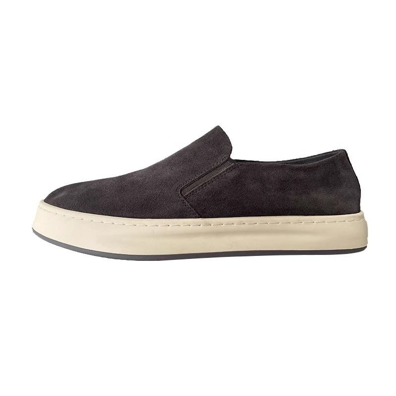 Muške Slip-On mokasice, prozračne gornje od mikrovlaknaste kože, gumeni potplat, oštar vrh, vulkanizirana konstrukcija, zima 2024
