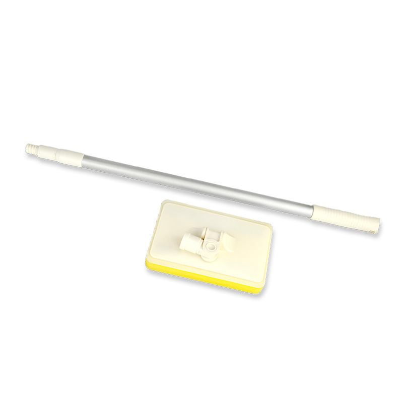 Βούρτσα μπάνιου με μακριά λαβή για καθάρισμα πλακιδίων μπάνιου και κουζίνας — Υλικά: PP + αλουμινένιος σωλήνας + σφουγγάρι υψηλής πυκνότητας; Βάρος 313 g