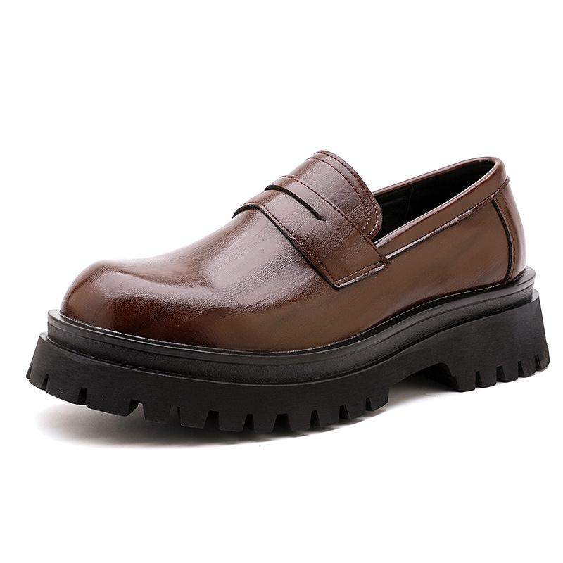 Muške loaferice s debelim đonom, gornji dio od mikrovlaknast kože, PU ulošak, gumena potplata, slip-on