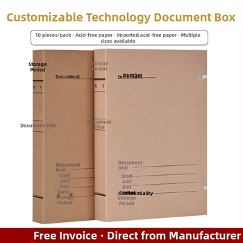 A4 kutija za datoteke – arhivska kutija od kraft papira, bez kiseline, marka Yafei, mogućnost ispisa logotipa, debljina materijala 1, širina stražnje strane 40