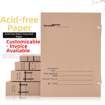 A4 kutija za datoteke – arhivska kutija od kraft papira, bez kiseline, marka Yafei, mogućnost ispisa logotipa, debljina materijala 1, širina stražnje strane 40