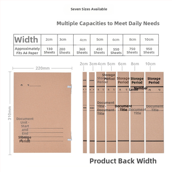 A4 kutija za datoteke – arhivska kutija od kraft papira, bez kiseline, marka Yafei, mogućnost ispisa logotipa, debljina materijala 1, širina stražnje strane 40