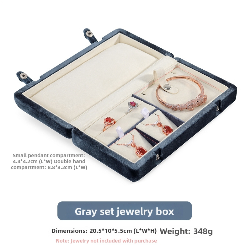 Kutija za nakit – drvena jezgra s velurom u unutrašnjosti, dvostruki preklopni poklopac, Hengmei marka, porijeklo Kina, pakiranje u kutiji