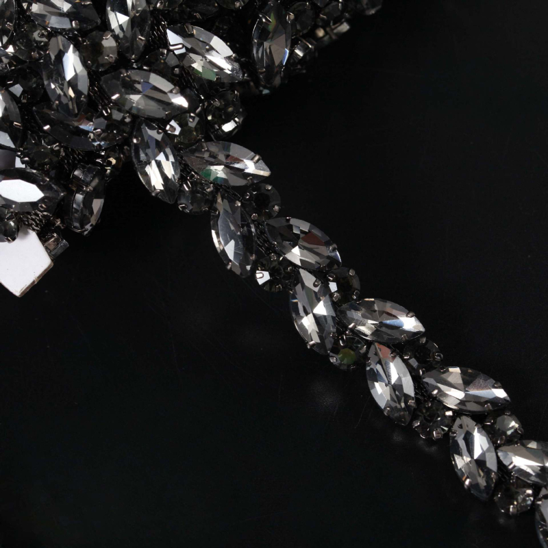 Dekorativni lanac za DIY nakit s Rhinestone kristalima i privjesnim perlima, željezni osnovni materijal, elektropiranje, Li Mei marka, mogućnost prilagođavanja