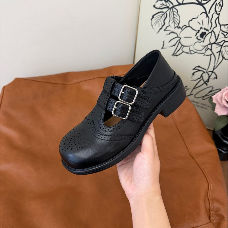 Ženske tassel mokasine s jednim gumbom, PU gornji dio, slip-on, 2026 britanski stil, okrugli vrh, prozračan, ravna potplata