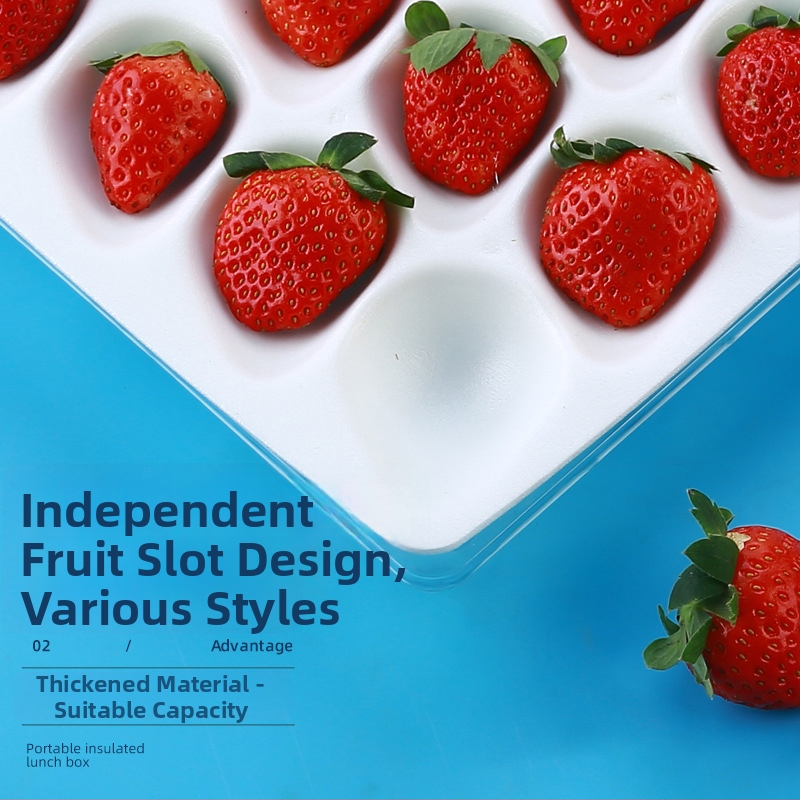 Jednorazová priehľadná krabička na jahody, s vnútornou oporou, s uzáverom, model 500p, PE plast