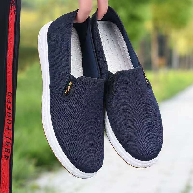 Muške platnene Slip-On casual tenisice za jesen, prozračne, protuklizna gumena potplata