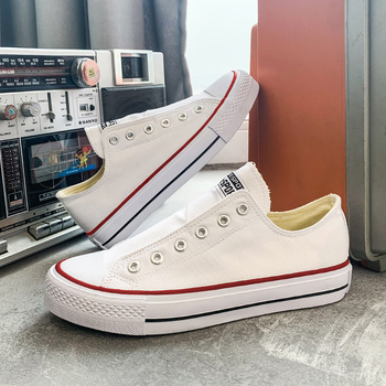 Korejskog stila unisex tenisice bez vezica od platna, niski profil, šiljasti nos