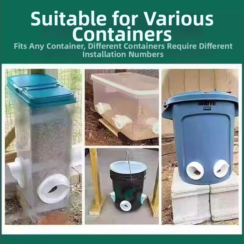 Αυτόματη ταΐστρα για πουλερικά με περιλαμβανόμενο διάτρητο εργαλείο, μεγάλη χωρητικότητα, μοντέλο 006, πλαστικό