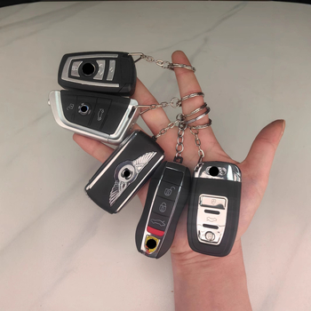 Φλογιστήρας-κλειδί αυτοκινήτου, πλαστικός, βουτάνιο καύσιμο, ανθεκτικός στον άνεμο, επαναχρησιμοποιήσιμος, με φωτισμό