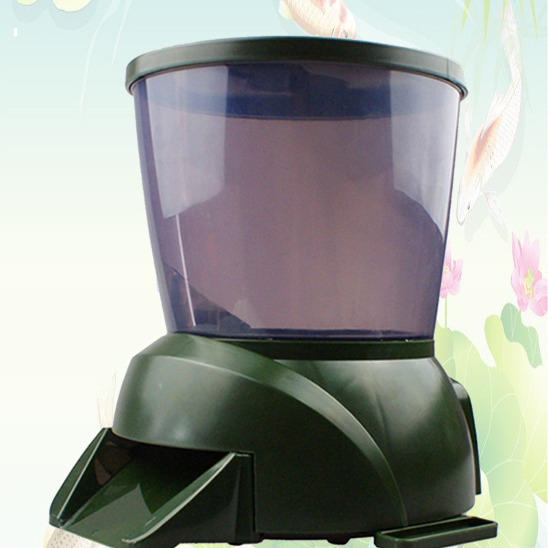 Τροφοδότης ψαριών για λίμνη και ενυδρείο — χρονοπρογραμματιζόμενο, αυτόματο δοσομετρικό ταΐσμα, χωρητικότητα 4,25 L, πλαστικό, Xwpet