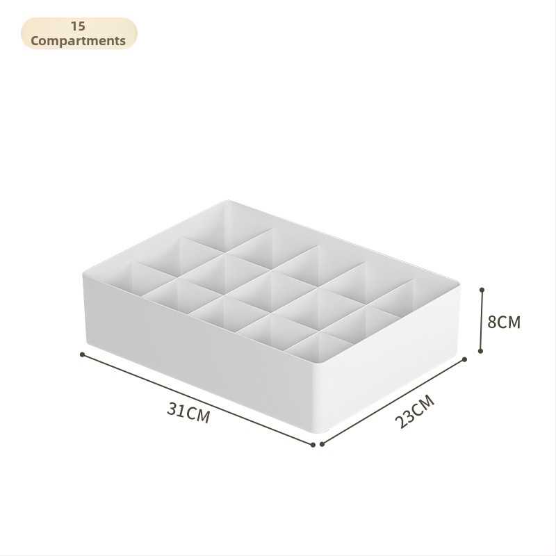 Kutija za donje rublje s pregradama, teleskopski ladica, 18L kapaciteta, PP plast, model 88066.