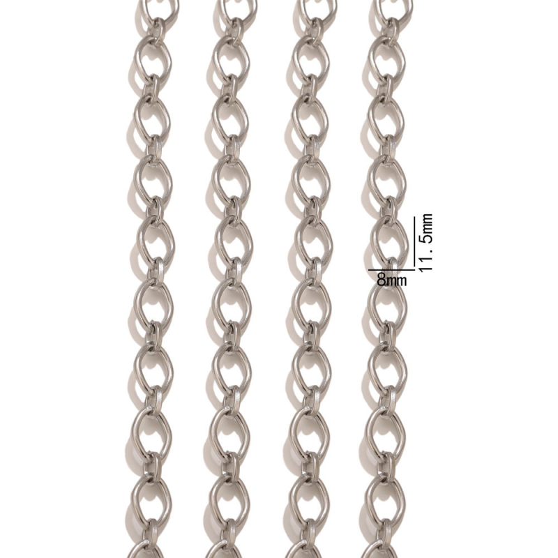 O alakú rozsdamentes acél lánc – Szabványos lánc, Elektrolitikus fényesség, Chenying Jewelry, Testreszabható