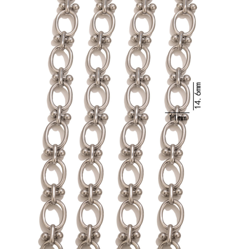 O alakú rozsdamentes acél lánc – Szabványos lánc, Elektrolitikus fényesség, Chenying Jewelry, Testreszabható