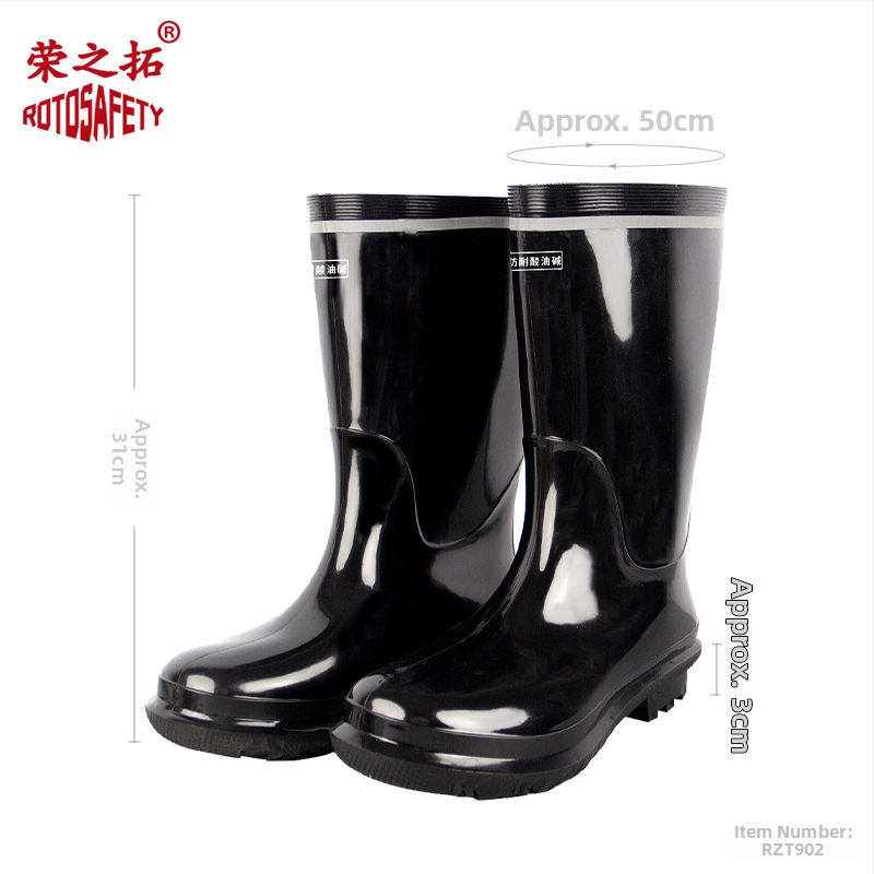 Muške kišne čizme od gume i plastike, vodootporne, otporne na ulje, kiseline i lužine, PVC materijal s brzo sušećom podom, srednje visine