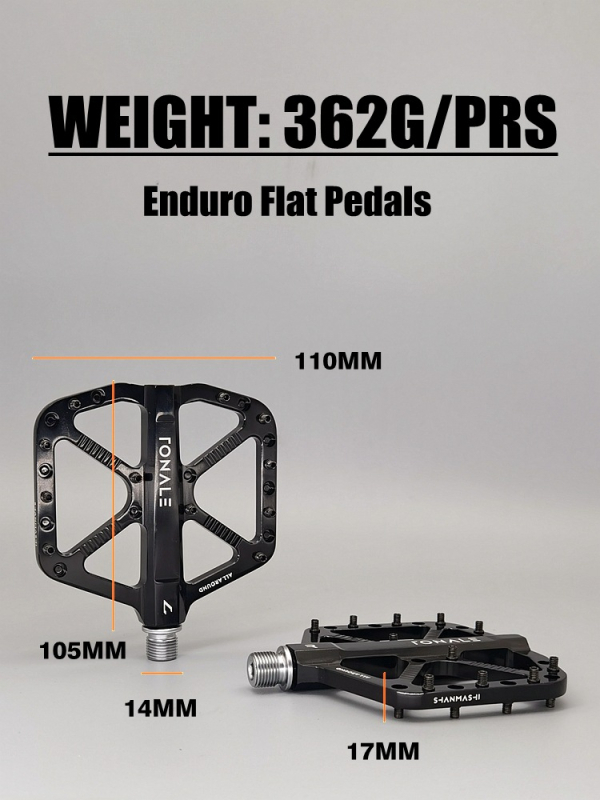 Πεντάλ ποδηλάτου βουνού από κράμα αλουμινίου, 3 ρουλεμάν, μοντέλο TONALE, ευρύ κράτημα για MTB και εκτός δρόμου