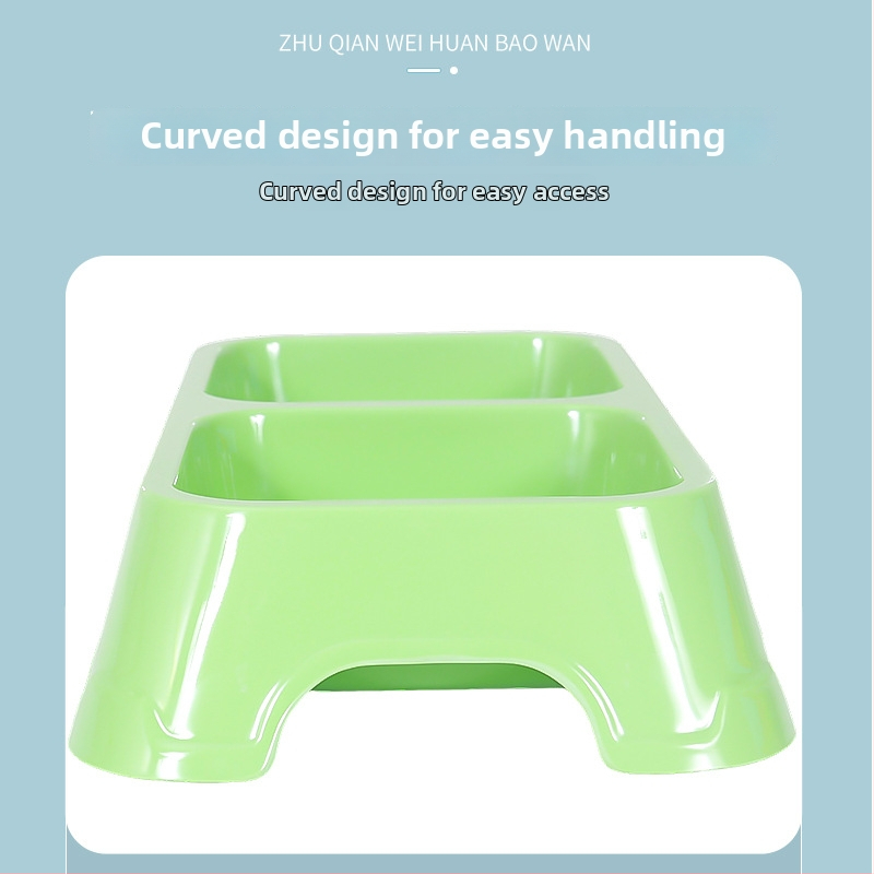 Διπλά μπολ για γάτες και σκύλους, μελαμίνη, σετ αυτόματης ταΐσης, τετράγωνος ποτιστής νερού, ανθεκτικό στις πτώσεις