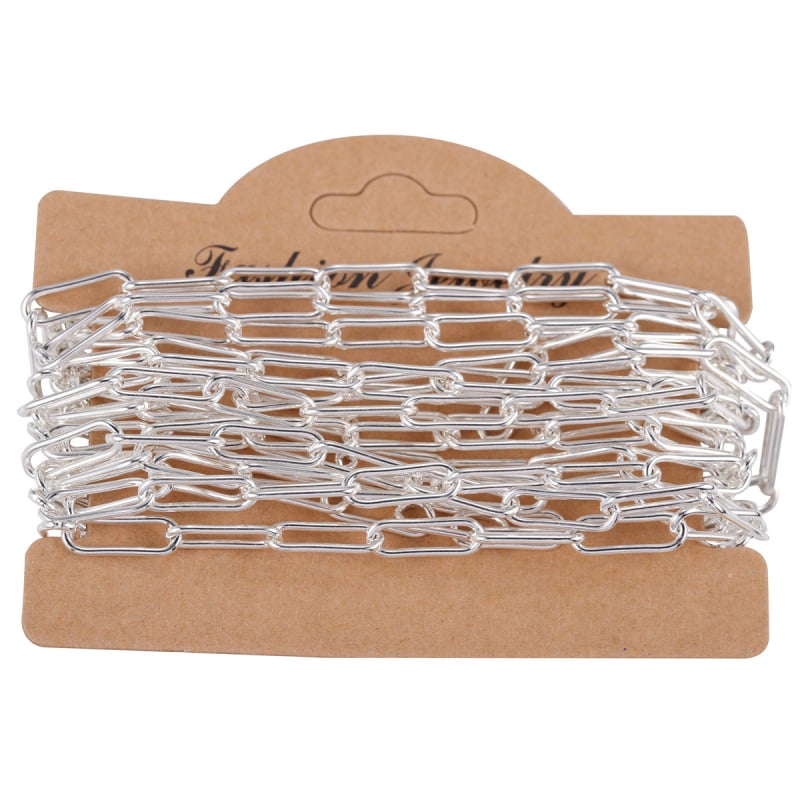 Lanac s križnim papirnim štipaljkama, od željeza, elektroplatirano