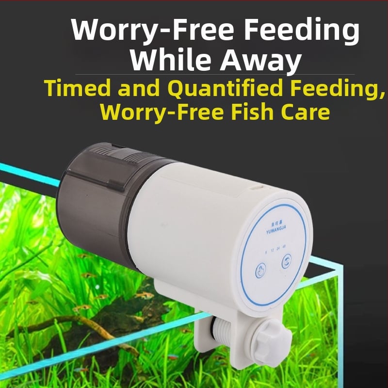 Πλαστική αυτόματη ταϊστρα ενυδρείου με χρονοδιακόπτη – πλήρες σετ για καλλωπιστικά ψάρια και χελώνες