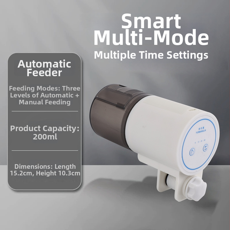 Πλαστική αυτόματη ταϊστρα ενυδρείου με χρονοδιακόπτη – πλήρες σετ για καλλωπιστικά ψάρια και χελώνες