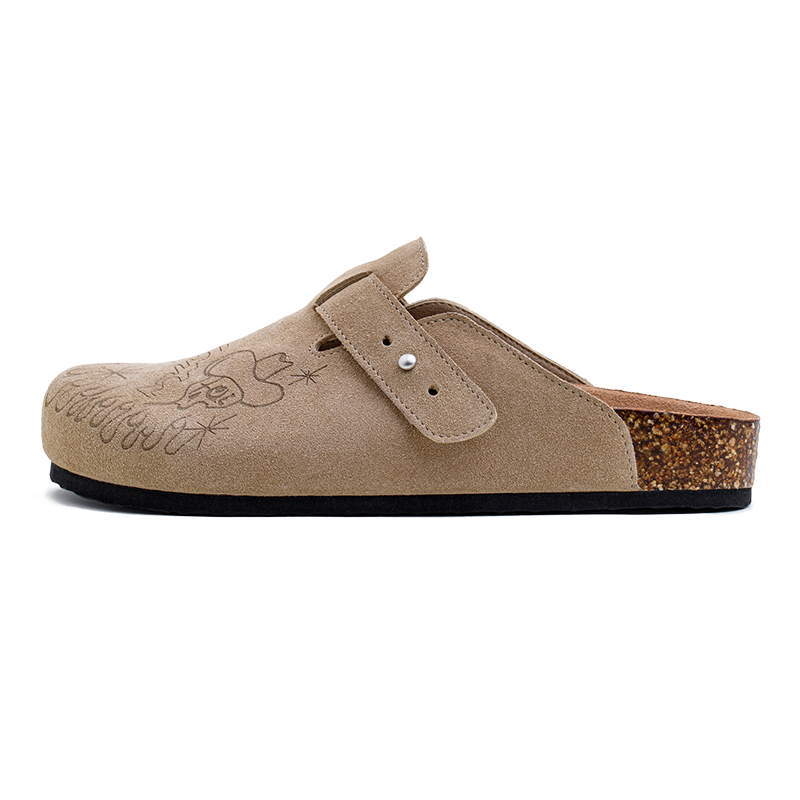 Muške ljetne slip-on papuče bez pete, gornji dio od nubuka, EVA đon